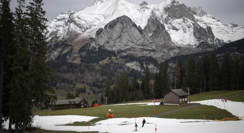 Téli hóhiány a svájci Alpokban