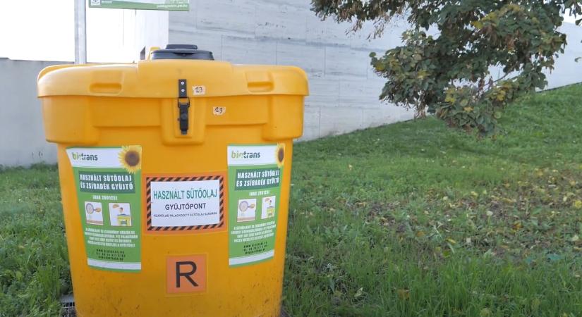 Újabb sárga konténerek Pécsett: a használt sütőolajat gyűjtik benne, amiért fizetnek is
