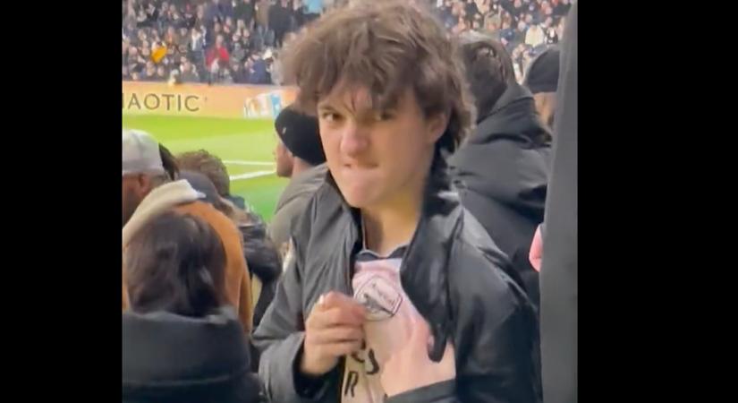 PL: megbújt a Tottenham-szurkolók között egy Arsenal-drukker – videó