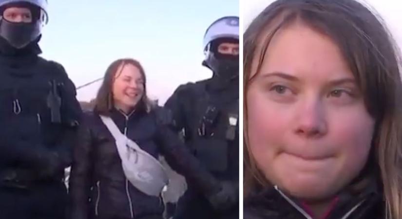 Ez már szánalmas: műbalhé volt Greta Thunberg letartóztatása? Videóra vették, ahogy a rendőrökkel pózol