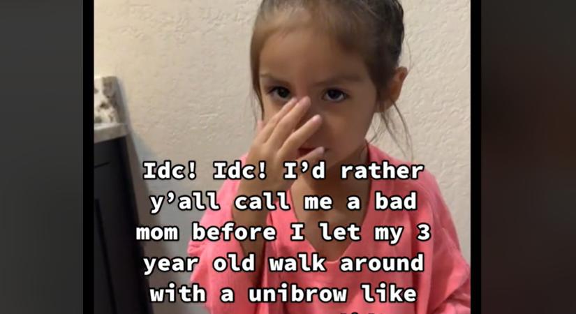 Videó: hároméves kislánya szemöldökét gyantázta le egy anya, kiakadt a net népe