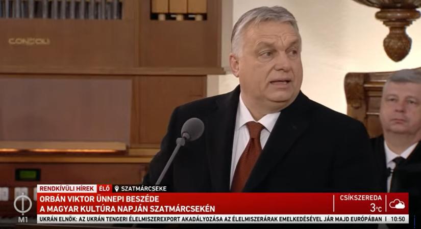 Orbánnak a Himnuszról is Brüsszel jutott az eszébe