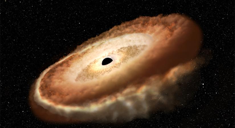 A Hubble rögzítette, ahogy egy fekete lyuk széttép egy csillagot