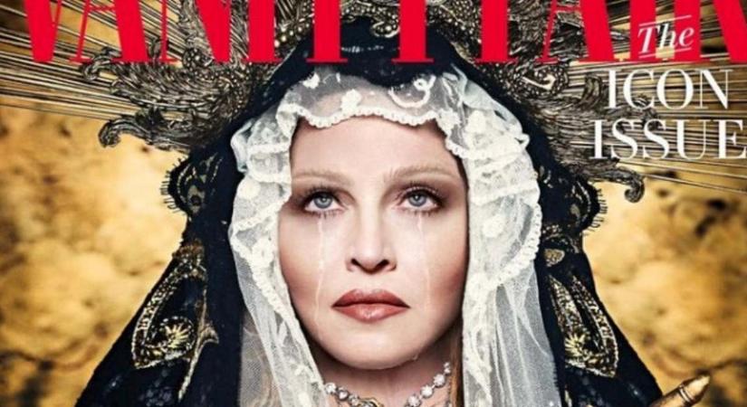 Madonna Krisztus utolsó vacsoráját parodizálja ki a Vanity Fair fotózásán