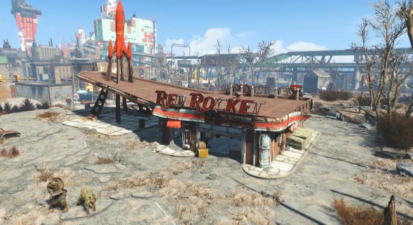Új fotók szivárogtak ki a Fallout sorozat forgatásáról, ilyen lesz a jól ismert Red Rocket töltőállomás