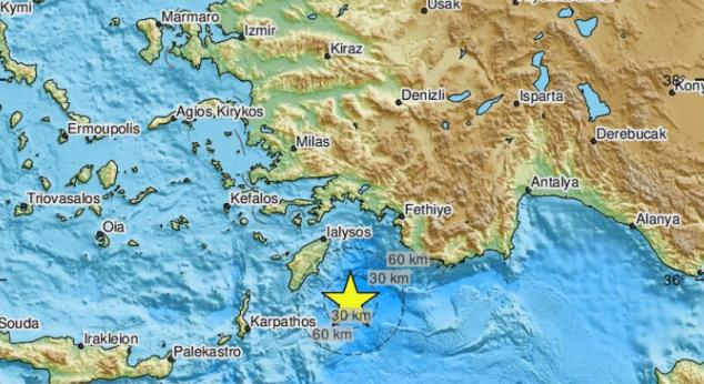 Földrengés rázta meg Rodosz szigetét