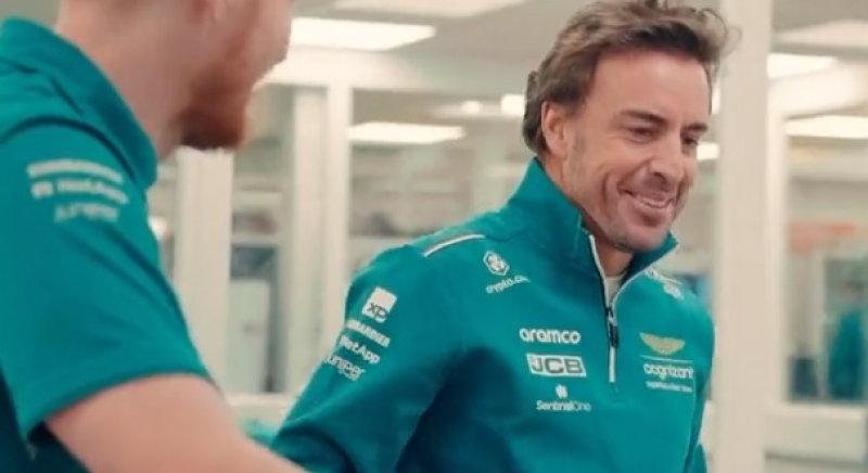 Ezzel telt Alonso első napja az Aston Martin-főhadiszálláson