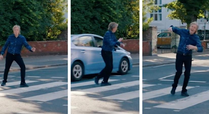 Paul McCartney-t majdnem elgázolta egy autó az Abbey Roadon, míg videót készített róla a lánya