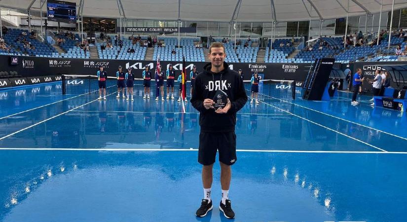 Tenisz: Máthé Gábor győzött az Australian Open hallássérülteknek kiírt betétversenyén