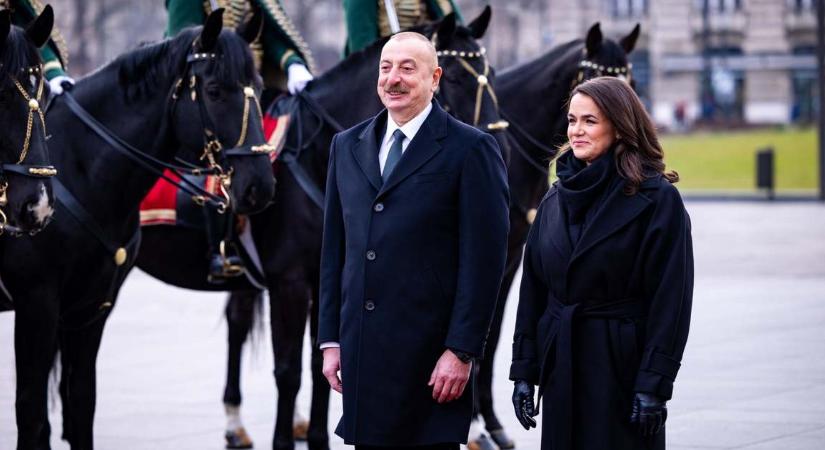 Novák Katalin hivatalos látogatáson fogadta az azeri elnököt