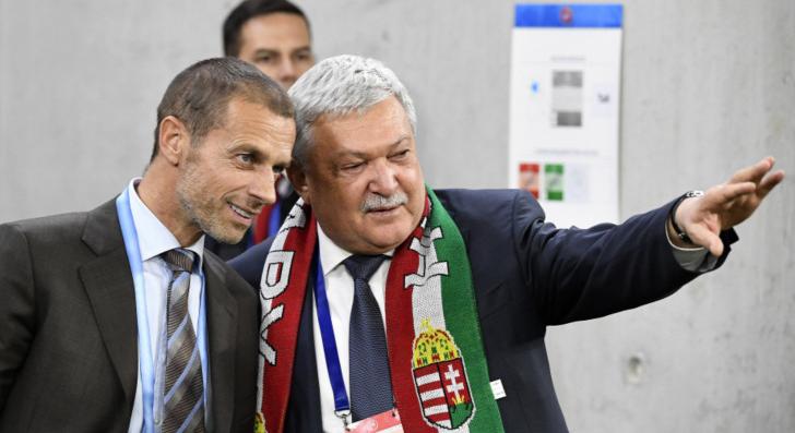 A Nagy-Magyarország jelkép az UEFA asztalán