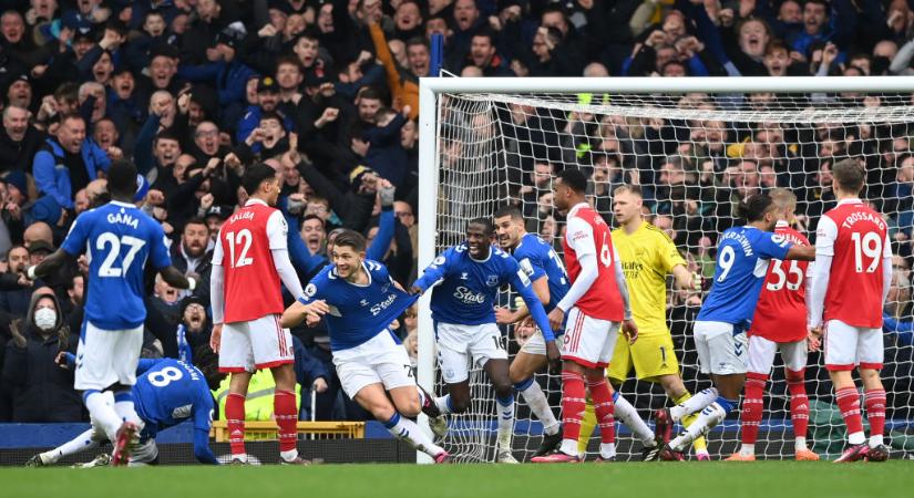 PL: öt hónap veretlenség után az Everton győzte le az Arsenalt – videóval