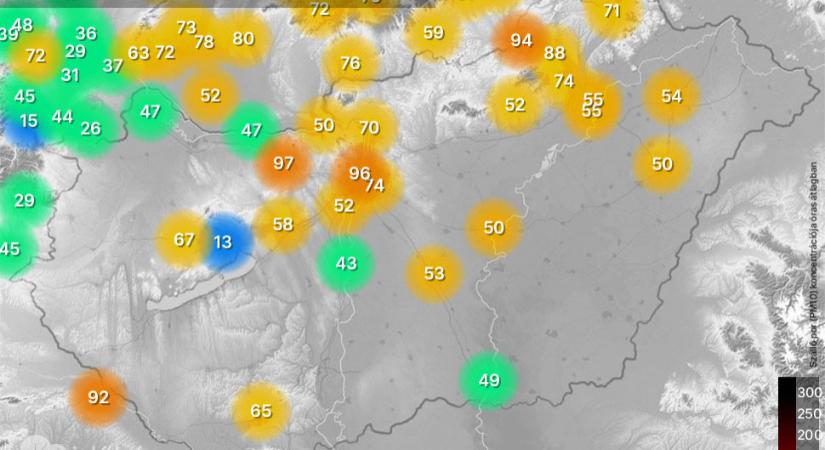 Már nyolc településen veszélyes a légszennyezettség mértéke, Budapesten pedig egészségtelen