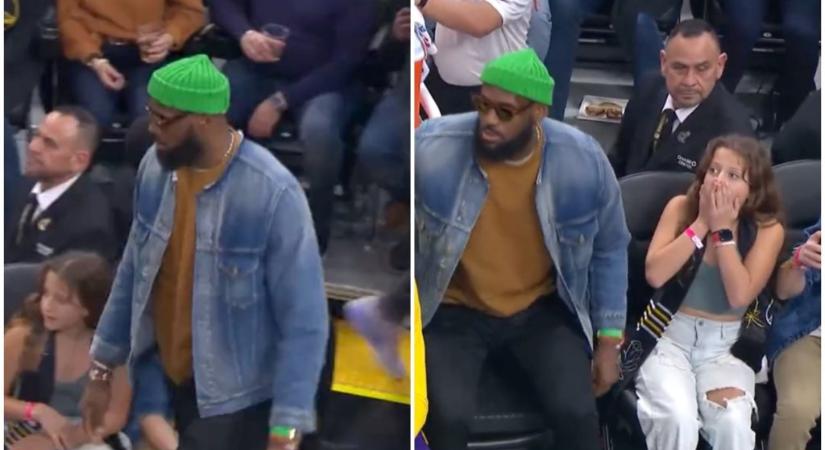LeBron James váratlanul leült egy 12 éves rajongója mellé, a kislány reakciója mindent visz