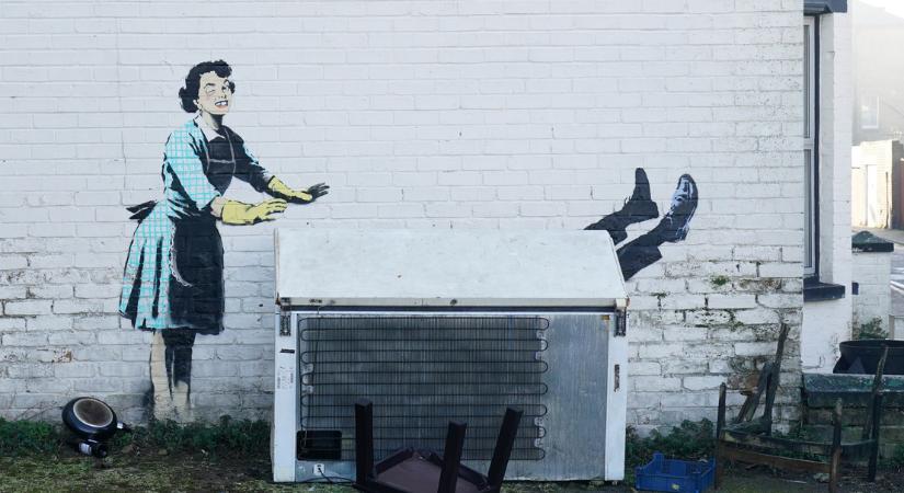 Valentin-napi Banksy installáció