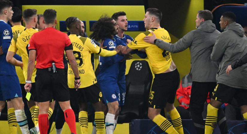 Majdnem tömegverekedésbe torkollt a Dortmund és a Chelsea kiélezett csatája