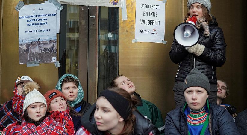 A szélerőművek ellen tiltakozott Greta Thunberg
