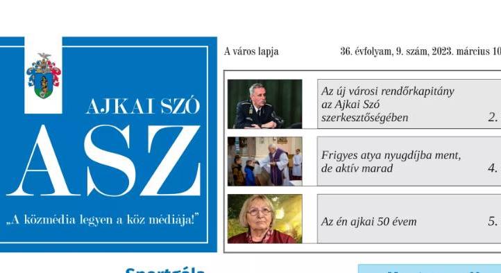 Ajkai Szó online újság 2023. március 10.
