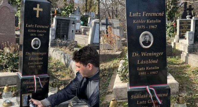 Fekete festékkel fújták le a DK-s fiatalok Szálasi képét és a nyilaskeresztet a Farkasréti temetőben