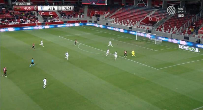 Rendhagyó góllal dőlt el a Honvéd-ZTE focimeccs