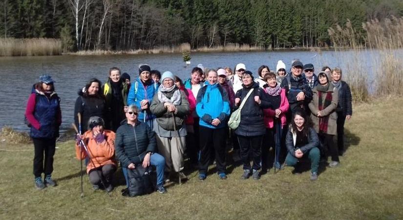 Zalai résztvevői is voltak a nőnapi túrának a Vas vármegyei Hársas-tóhoz