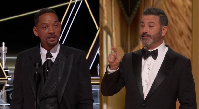 "Ha bárki erőszakoskodni mer, azt a legjobb színész Oscar-díjával jutalmazzuk!": Jimmy Kimmel egyszerre szólt be Will Smith-nek és az Oscarnak az átadó nyitóbeszédében