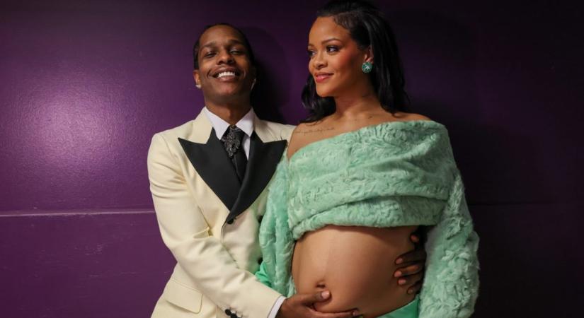 Rihanna pocakját cirógatta férje az Oscar-gálán