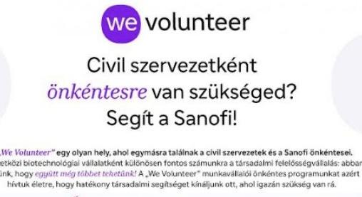 Civil szervezetként önkénteseket keresel? Segít a Sanofi!