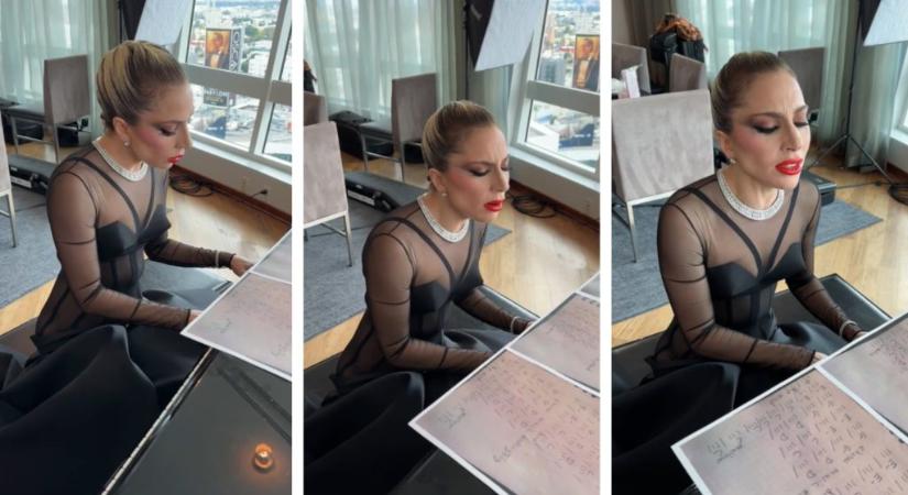Lady Gaga megmutatta, hotelszobájában hogyan próbálta el slágerét az Oscar-gála előtt
