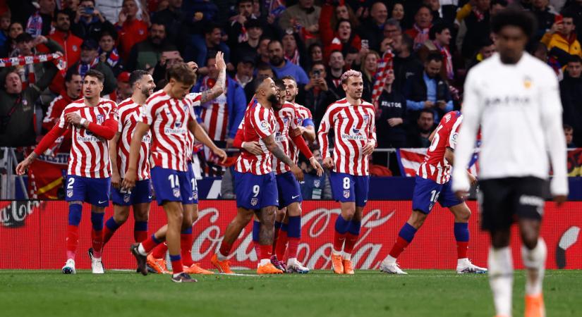 La Liga: simán gyűrte le hazai pályán az Atlético Madrid a Valenciát – videóval