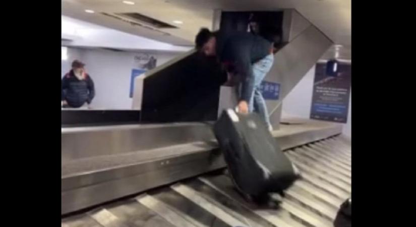 Így dobálták a bőröndöket a chicagói repülőtéren - videó