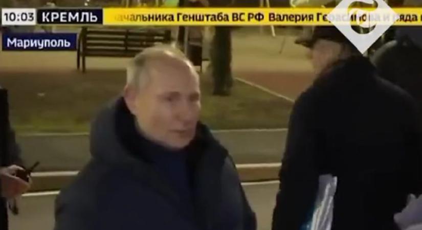 Beikabálással zavarta meg Putyin mariupoli látogatását egy nő