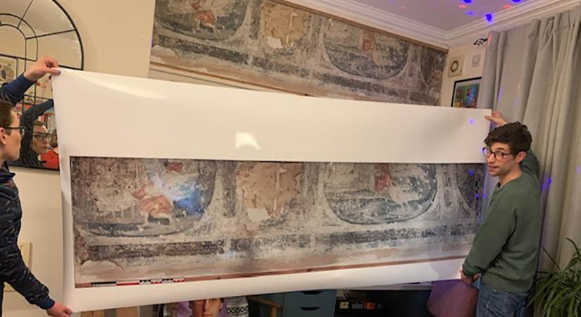 Konyhafelújítás közben bukkantak rá egy 400 éves falfestményre Yorkban