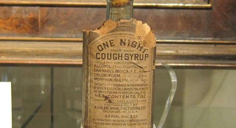 Egy múlt századi köhögés elleni szirupban alkohol, kannabisz, kloroform és morfium is volt