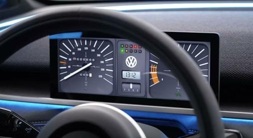 A retro műszeregység lehet a Volkswagen új villanyautójának egyik legjobb részlete