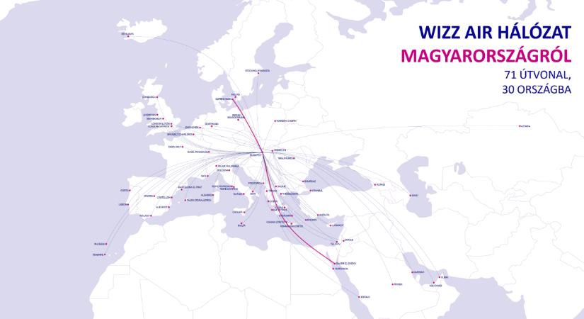 Új útvonalakat és további kapacitásbővítést jelentett be a Wizz Air