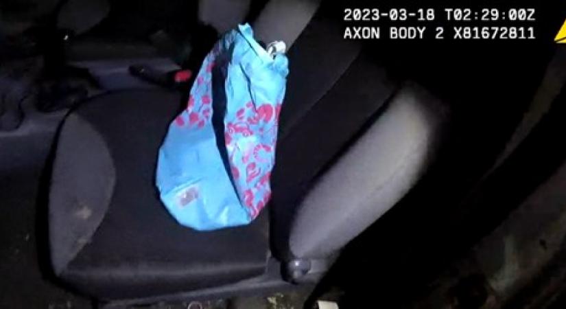 Megmozdult a kék zacskó a kocsiban, amikor a rendőrök rátaláltak, kinyitották és elakadt a szavuk - Fotók
