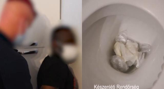 A vécén próbálta lehúzni a drogot egy díler, amikor társaival rajtuk ütöttek a rendőrök