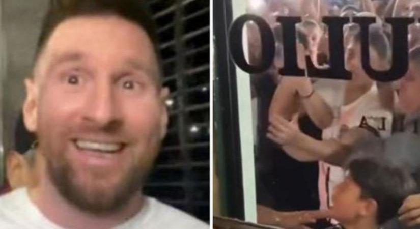 Rendőröknek kellett kimenekíteni Messit egy étteremből - videó