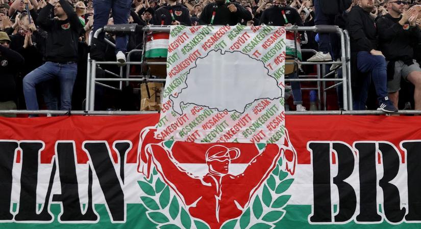 Volt Nagy-Magyarország-zászló a Puskás Arénában  fotó