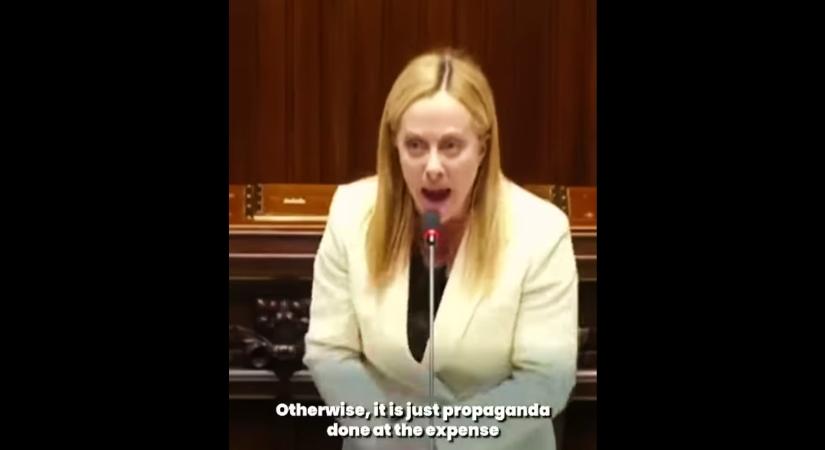 Meloninál teljesen elszakadt a cérna – üvöltve érvelt Ukrajna támogatása mellett az olasz parlamentben (VIDEÓ) (videó)