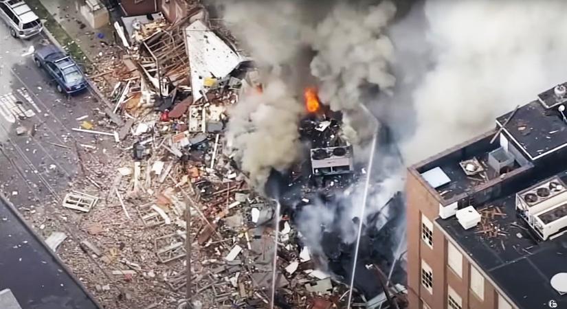 Rémiszőt videón, ahogy egy csokigyár felrobbant Pennsylvaniában