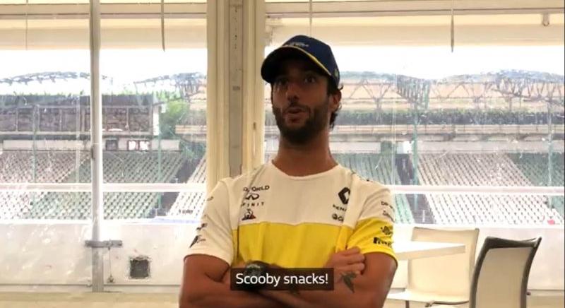 Ahogy Ricciardo kimondja, hogy Scooby-dooby-doo, azzal szinkronhangnak is elmehetne