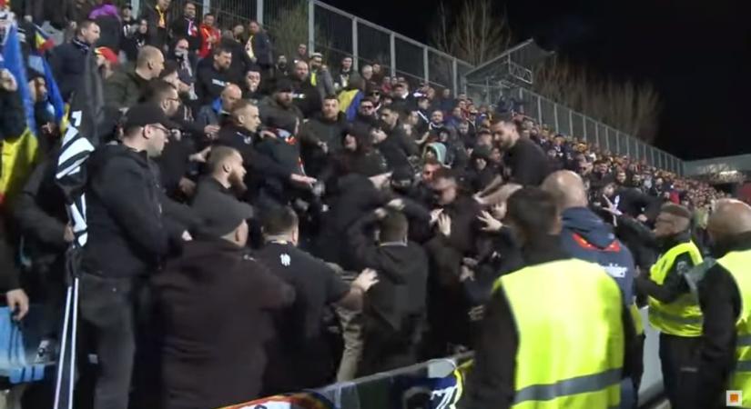 A román ultrák elutaztak Andorrába, magyarellenes rigmusokat kiabáltak, majd összeverték egymást