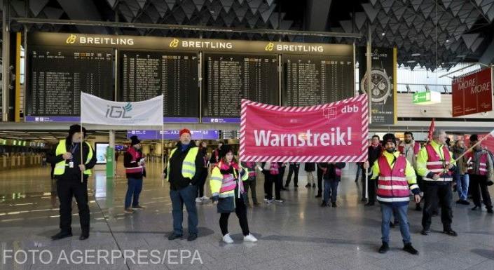 Harminc éve nem látott sztrájk nehezíti a közlekedést Németországban