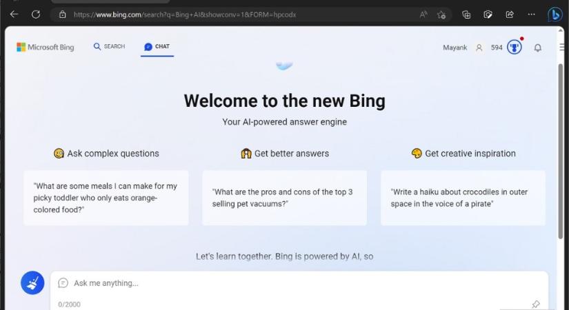 Bing: miénk az adat, nekünk beszéljen!