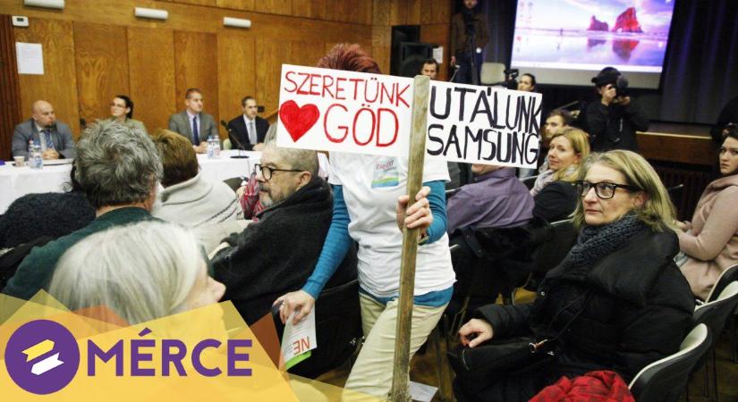 Tüntetnek a gödiek a Samsung-gyár különleges gazdasági övezetté nyilvánításának harmadik évfordulóján