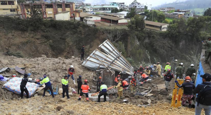 Szinte teljesen elsöpört a föld egy várost Ecuadorban - videó