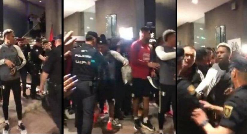 Órási botrány Madridban: rendőrökkel verekedtek össze a válogatott focisták - videó
