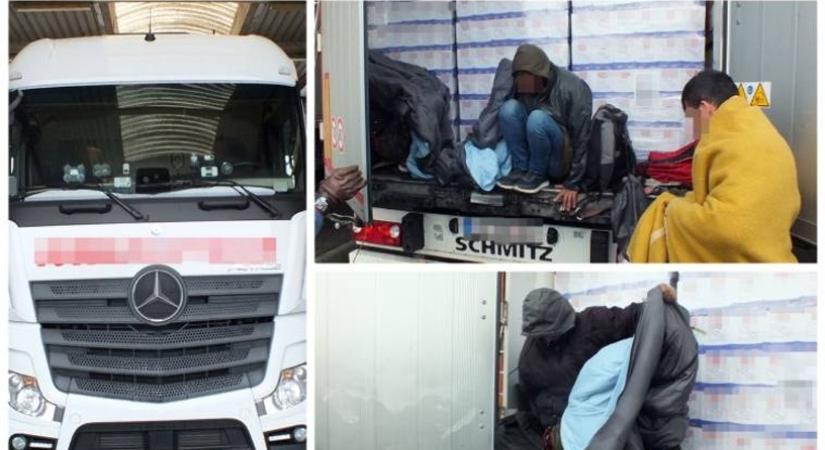 Gyorshír! 54 migránst találtak egy román kamionban Győrnél